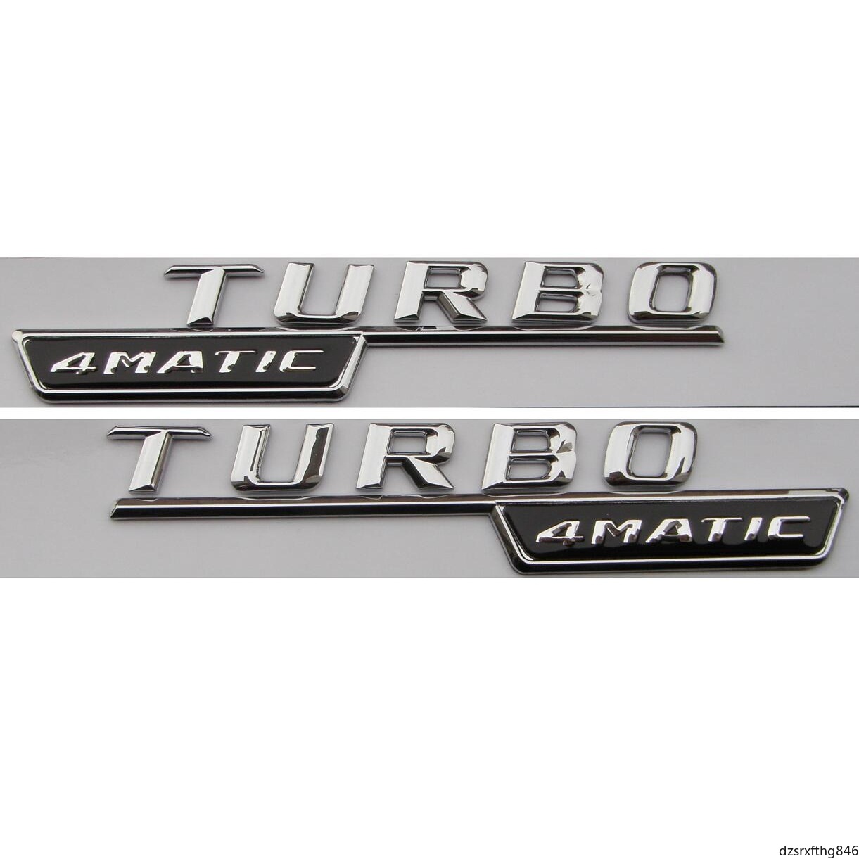 

Chrome TURBO 4MATIC Number Letters Trunk Badge Emblem Decal Sticker for Mercedes-Benz AMG