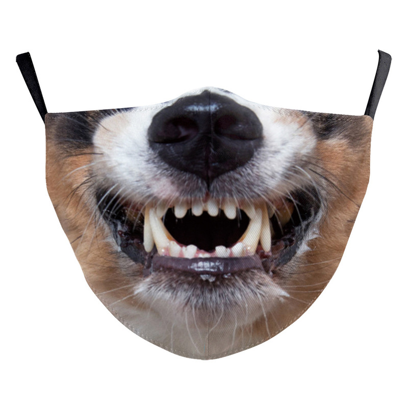 

Beast attack design Pattern Printed Masks (No filter) Pack Of 5 Pieces High Quality Comfortable Hygiene Reusable Washable Effective Filtering Dust