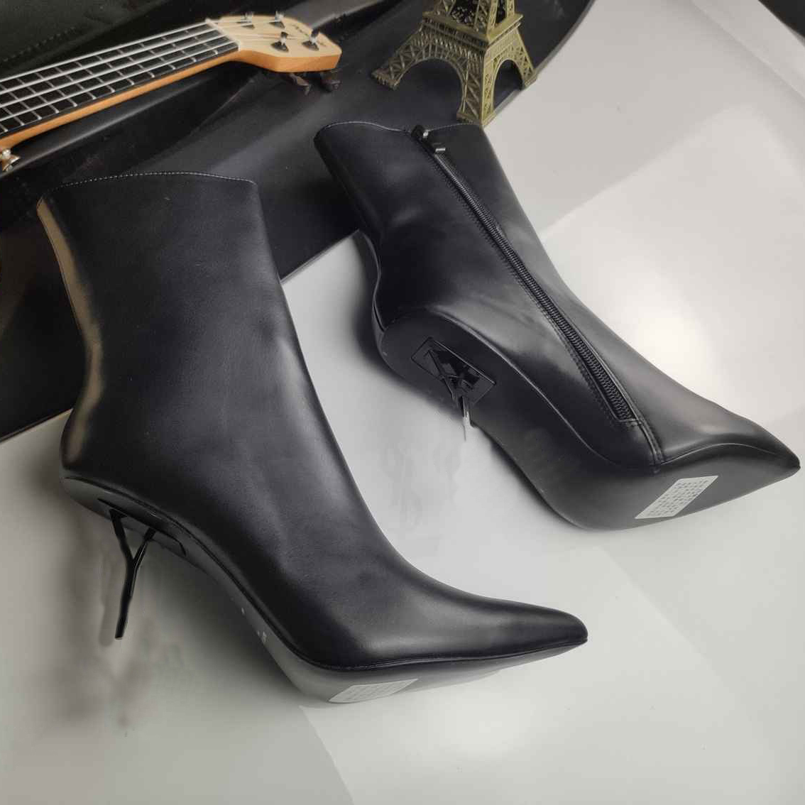 

Socks boots autumn winter women shoes sexy letters fashion thick heel high heels Martin Boots ysls luxury designer top quality 11