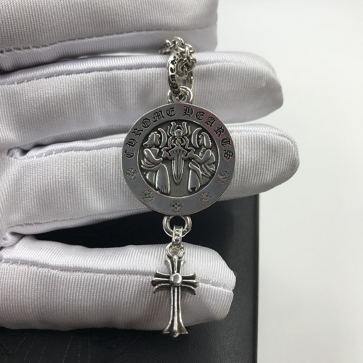 

Croydon Angel Cross Pendant Necklace for men and women, Silver