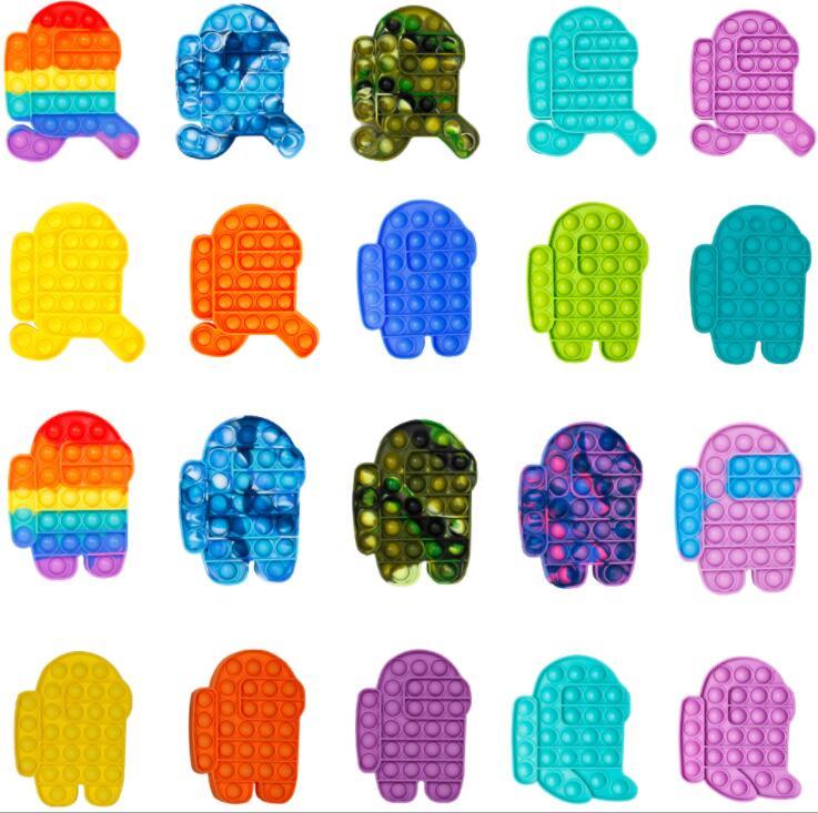 

130 pcs DHL Pop Bubble Party Fidget Toy Stress Reliever Sensory Toys Anxiety Relief For Kids Birthday Gifts