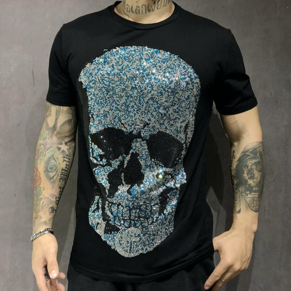 

2021 Short Sleeve T-shirt Spring Summer New Men Comfortable o Neck Cotton Casual Tshirt Man Dy8977 9h45, Blue
