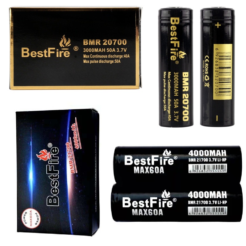

Original BestFire BMR IMR 21700 4000mAh 60A 20700 3000mAh 50A Battery Rechargeable Lithium Batteries for Vape Mods Box 100% Authentic