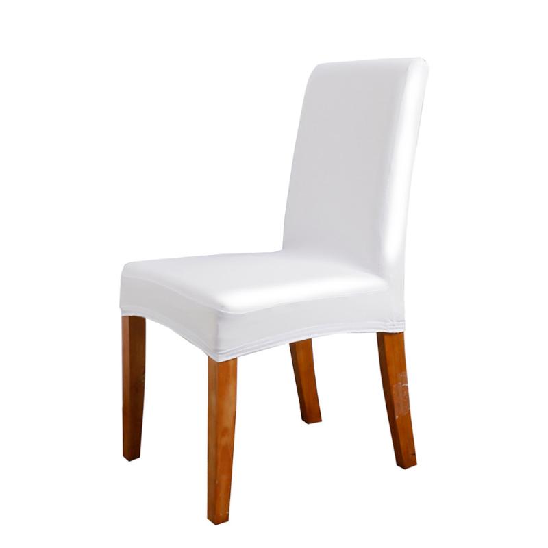 

PU Elastic Stretchy Seat Protective Case Removable Chair Cover for Hotel Canteen Office Party Supplies (White Style