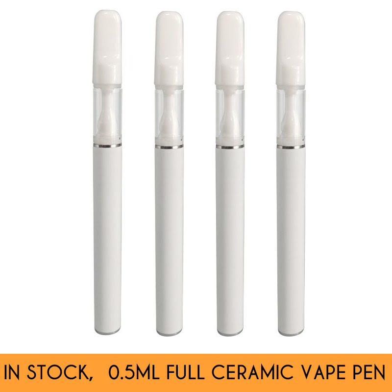 

Electronic Cigarettes Full Ceramic Disposable Vape Pen Kit 350mAh Bottom USB Charging Rechargeable Battery 0.5ml 1.0ml Coil Cartridge Thick Oil Vaporizer