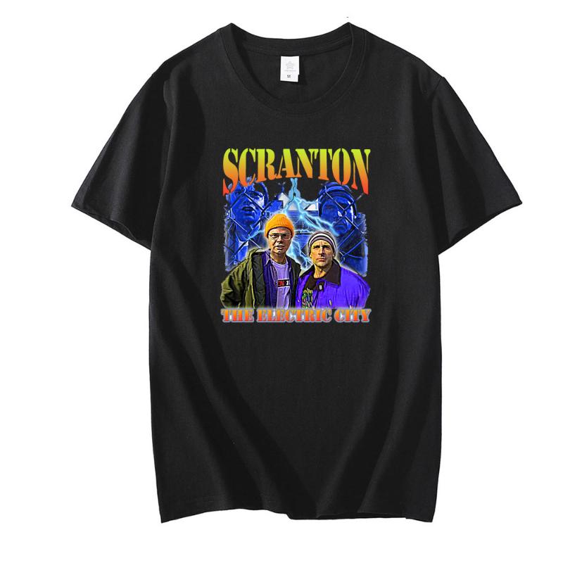 

Men's T-Shirts Scranton T Shirt The Office Dunder Mifflin Dwight Tv Show Men Summer Cotton Male Brand Top Tees Oversized, Diy white