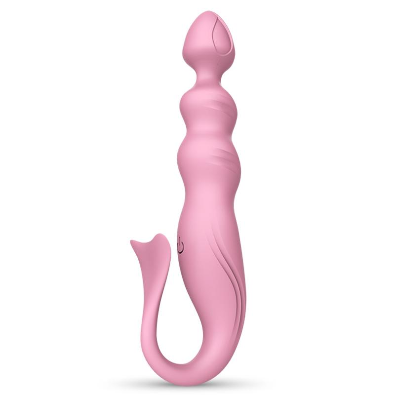 Bodypro New Anal Beads Vibrator for Women 10 Frequency Waterproof Fish Tail USB Charging Vibrators Men Adult Adult Toys