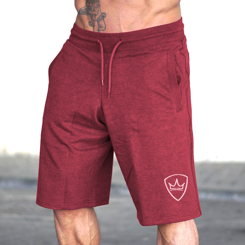 

2021 Mens Summer New Loose Cotton Shorts Gyms Fitness Sweatpants Male Jogger Bodybuilding Workout Crossfit Brand Short Pants 0v1h, Dark gray
