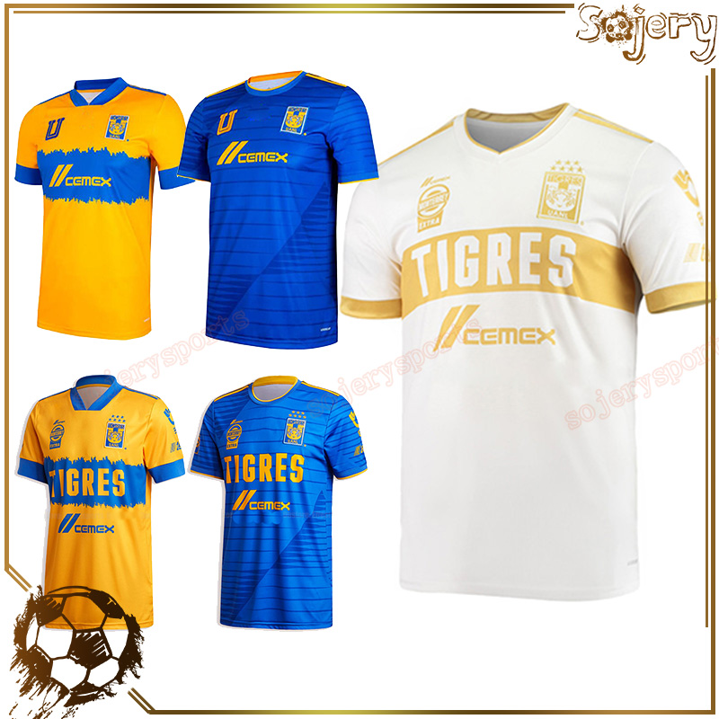 

20 21 Mexico Soccer Jersey Tigers world cup GIGNAC Vargas H. Ayala SOSA club shirts 2021 Tigres UANL 7 Stars third home away Football Uniform, Tiger white