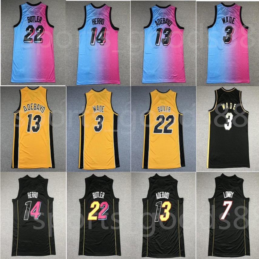 

2021 2022 Jimmy 22 Butler Jersey Dwayne 3 Wade Tyler 14 Herro Kyle 7 Lowry Basketball Jerseys Dwyane Bam 13 Adebayo anniversary 55 Robinson Kendrick 25 Nunn, Colour 1