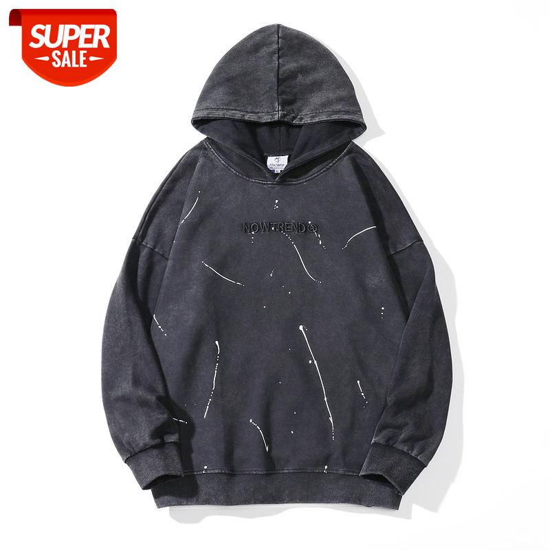 

SEVEYFAN Men's Hooded Sweatshirts Embroidered Hip Hop Retro Loose Couple Jacket Hoodie Long Sleeve Men's Jacket #UC0j, Black