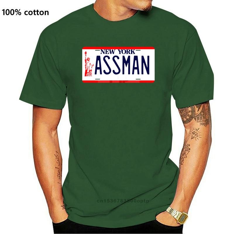 

Men' T-Shirts Cotton Shirt Summer Style Cool Short Sleeve T Seinfeld Assman Nyc Plate Adult Fashion, Bluemenx197020