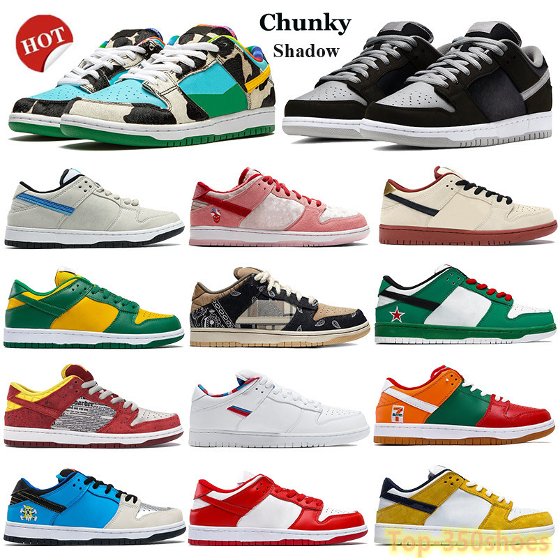 

basketball Shoes Men Women Classic chunky Travis Scotts Sneakers Valentine's Day parra pro muslin black Trainers Tag US 5.5-11