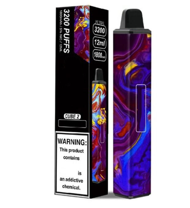 

Cube 2 Vape Bar Disposable Pod Device 1800 Mah 3200 Puffs 12ml Vape Pen Stick