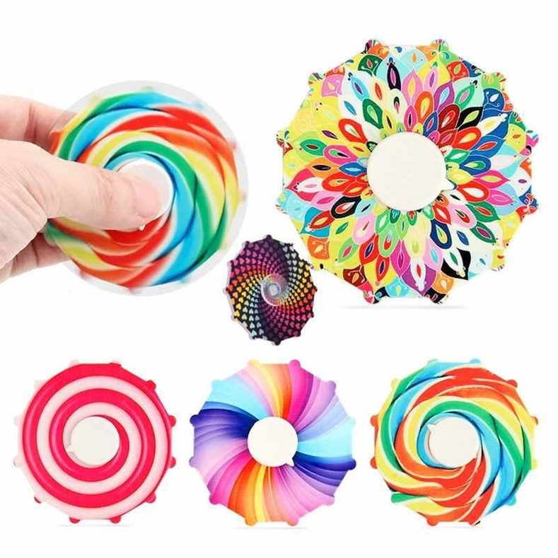 

Compare with similar Items DHL 3-7 days delivery ! Cross-border double-sided colorful fingertip spinning top Rainbow color finger decompression toy gift