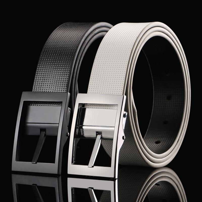 

Belts Genuine Leather For Men Fashion Brand Designer Male Strap Casual Jeans Men's Golf Belt 2021 Luxury Cowskin Waistban, White