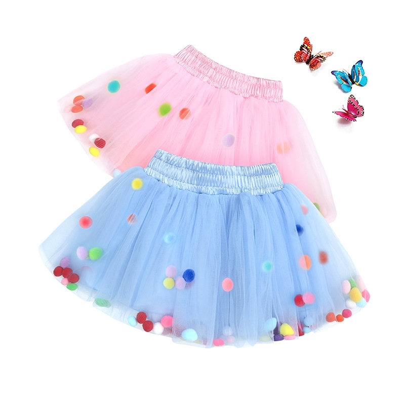 

Korean Tutu Skirt half length children' ball girl' princess gauze skirt, Pink