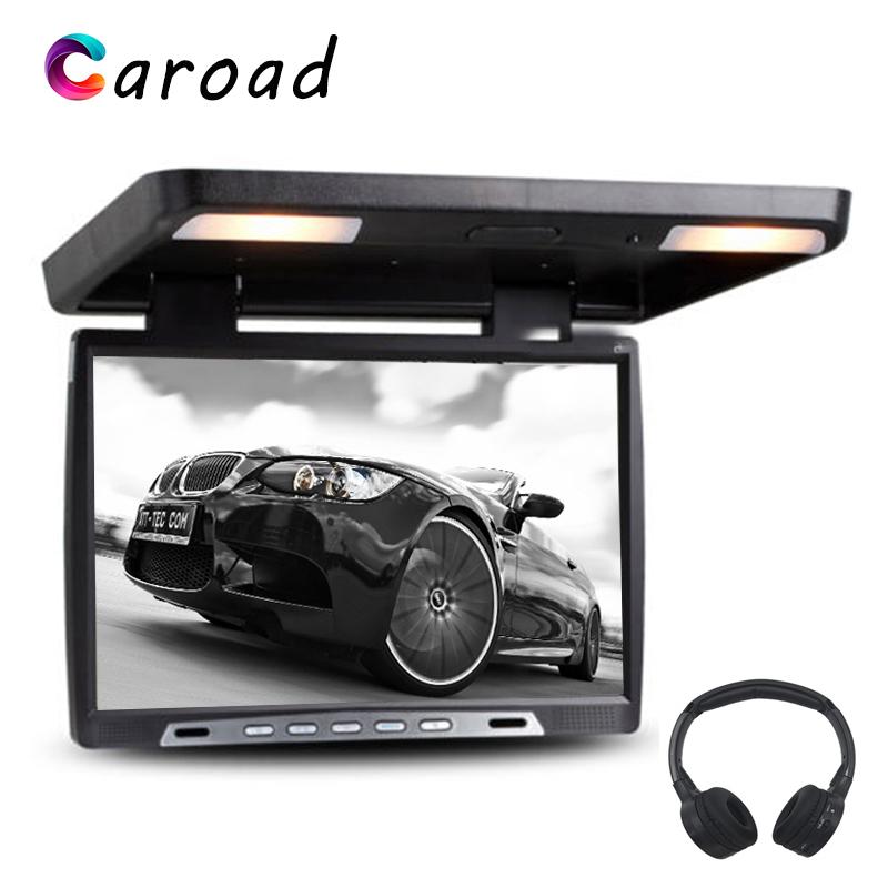11.3 Inch TFT LCD Roof Overhead Flip Car Monitor with IR Transmitter Dome Light 
