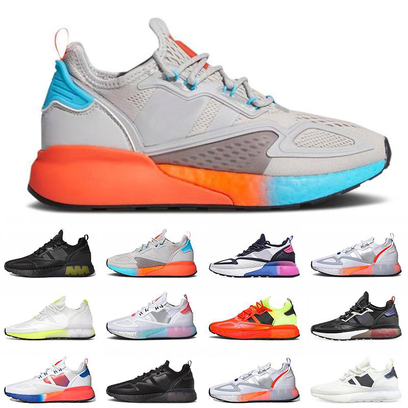 

2022 ZX 2K Boost mens running shoes sneakers Grey Signal Cyan Pink Bold BLack Purple Tint Ninja Green Core Black Solar Yellow White Multi men women trainers sports shoe, Item#26