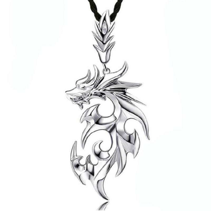 

Pendant Necklaces Onnea Titanium Steel Dragon Pendants Necklace Men Women Silver Color Gothic Metal Jewelry Gifts