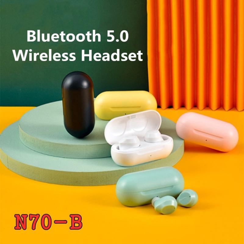

TWS N70-B Bluetooth 5.0 Wireless Earbuds Smart Touch Noise Reduction Gaming Earphones IPX5 Waterproof Portable Sports Headset