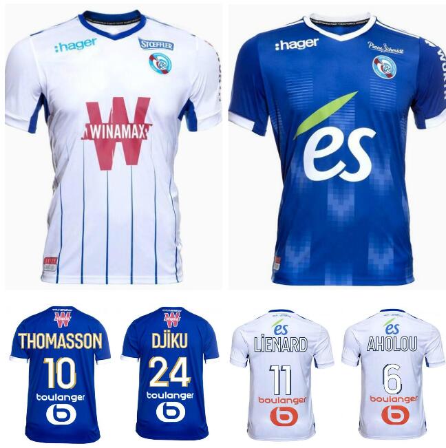 

21 22 Maillots RC STRASBOURG ALSACE Soccer Jerseys home and away GAMEIRO 2021 2022 DJIKU THOMASSON LALA MOTHIBA SISSOKO football shirts