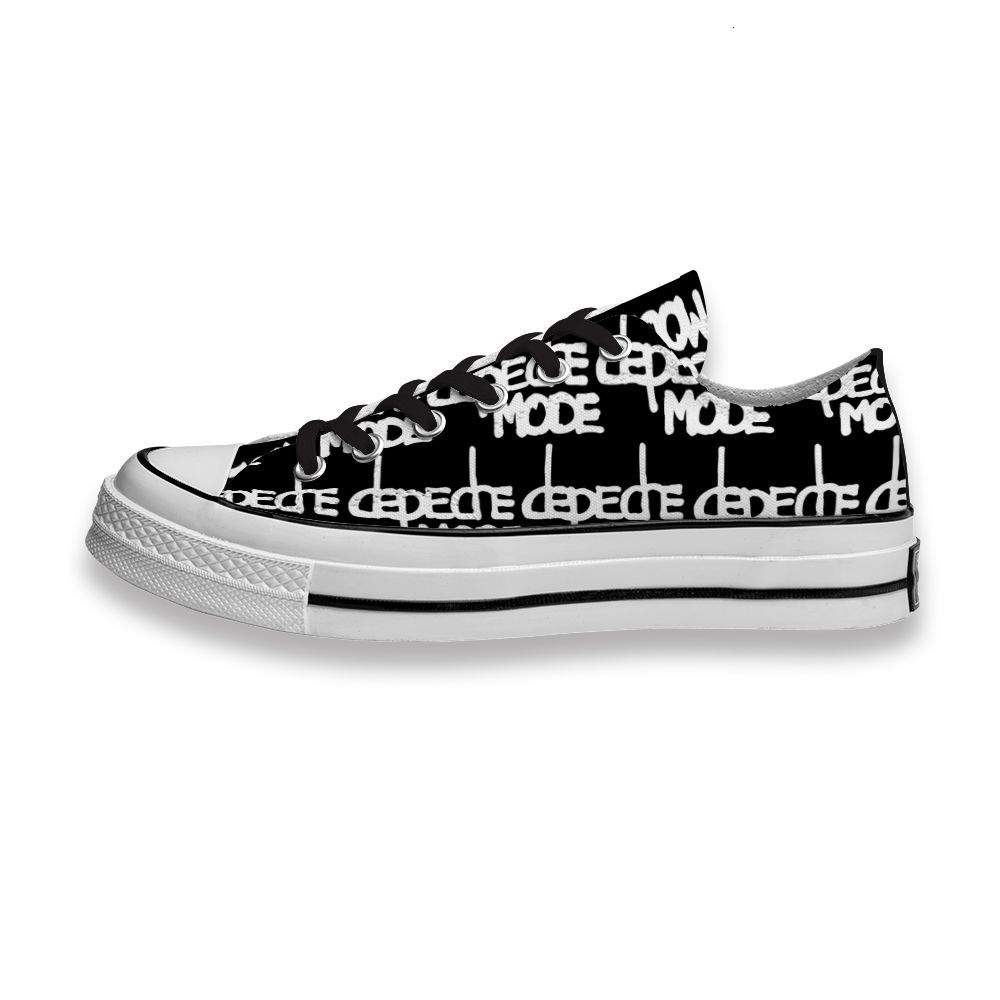 

Custom Printed Sho Depeche Mode Band Logo Music Sneakers Low Unisex Mens Womens Skateboard Sport Footwear Diy Trainers Canvas Casual Shoe, Others