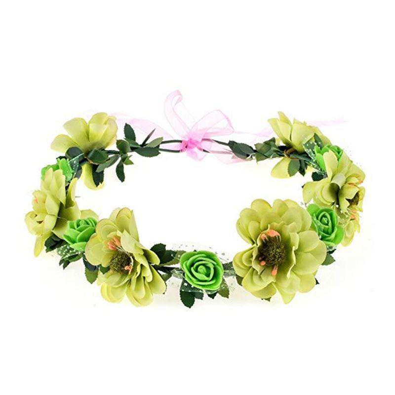 

Hair Clips & Barrettes Flower Headband Rose Handmade Flowers Floral Garland Band Crown Tiara Decoration Adjustable Women Girls Headdress For, Golden;silver