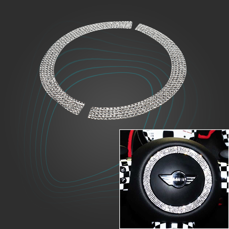 

Car Steering Wheel Decoration Crystal Ring Sticker For Mini Cooper R55 R56 R60 Styling