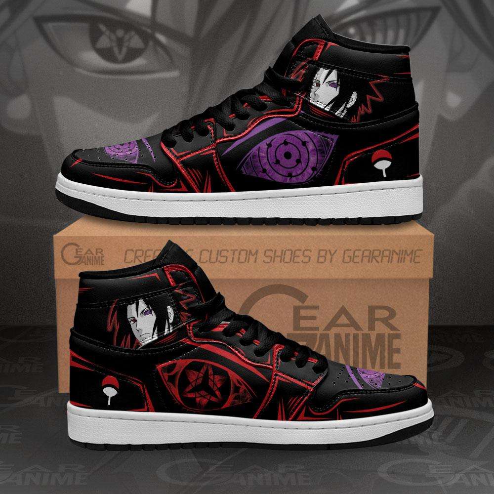 

Uchiha Sasuke Sneakers Eternal Mangekyou & Rinne Sharingan Anime Shoes, Others