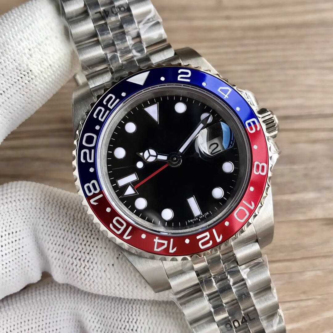 

Mens Wristwatches 40mm Ceramic Bezel GMT 116710 116713 116719 Pepsi 18k Gold Asia 2813 Movement Mechanical Automatic date water-proof Watches, Slivery;brown