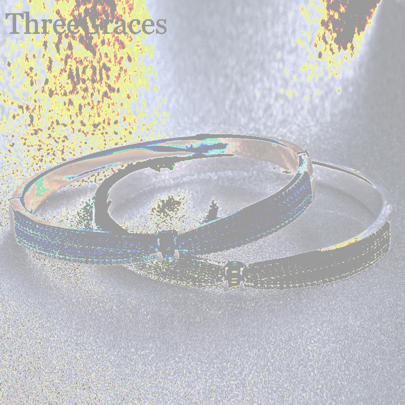 

Bangle ThreeGraces Summer Micro Paved Cubic Zirconia Crystal Stone Gold Color Bowknot Shape Cuff For Women Jewelry BA023, Black