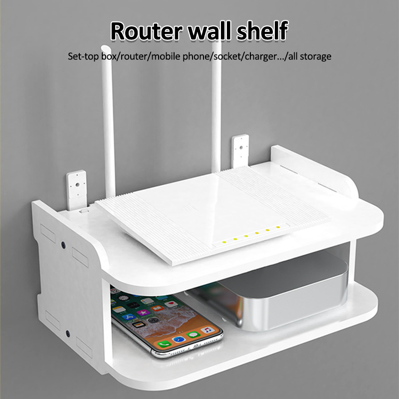 

Wa Mount Storage TV Box Router Shef Set-Top Box Bracket Hoder Mini PC DVD Payer Stand Rack Auminum 2/3 ayer Space