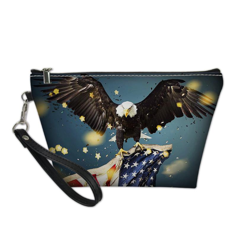 

Fashion US Flag Print Zipper Women Cosmetic Make Up Bags Necessaire Small Leather Travel Portable Makeup Bag Toiletry Kits, Clg2076z8
