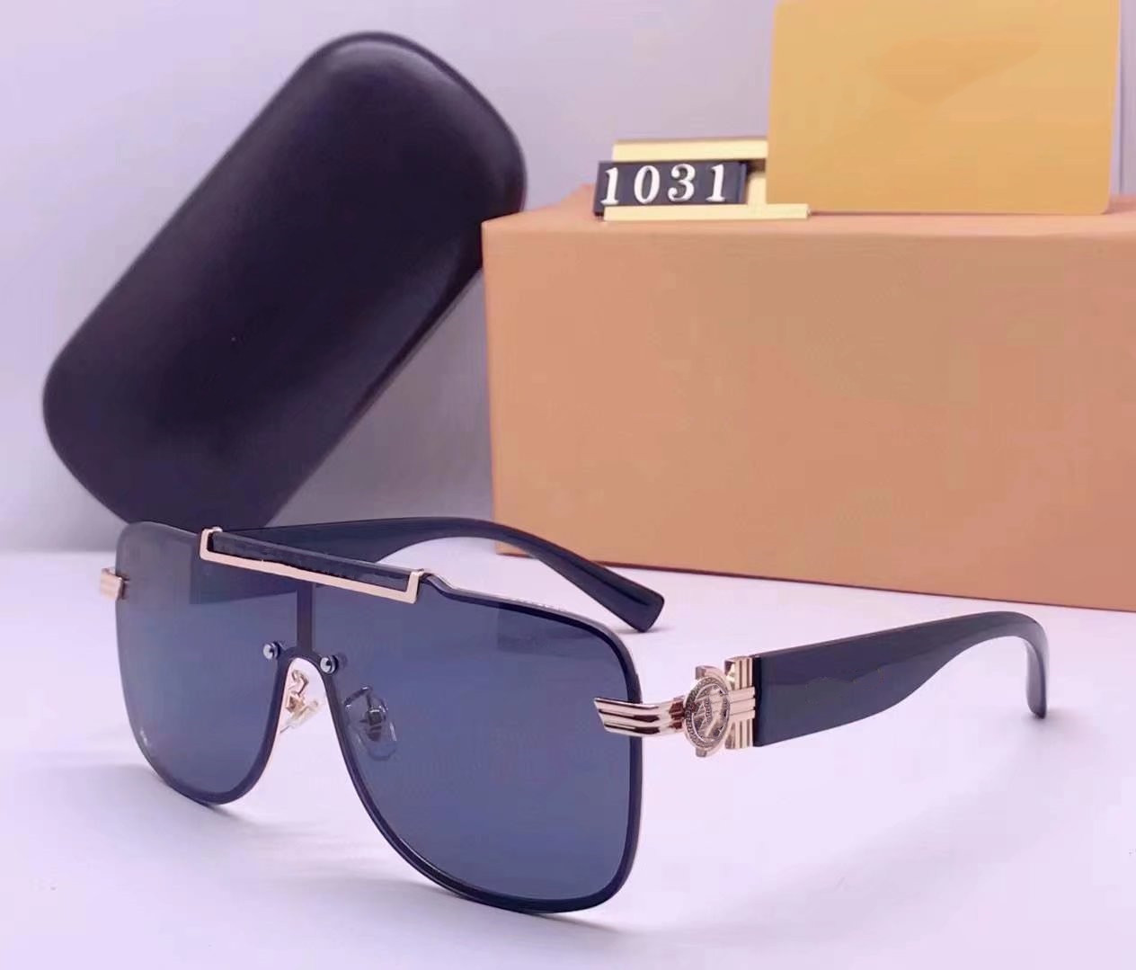 

2022 Unisex black Sunglasses 53mm Biggie Mens Sun glasses Polarized lens pilot Fashion For Men Women Brand designer Vintage Sport Eyewear
