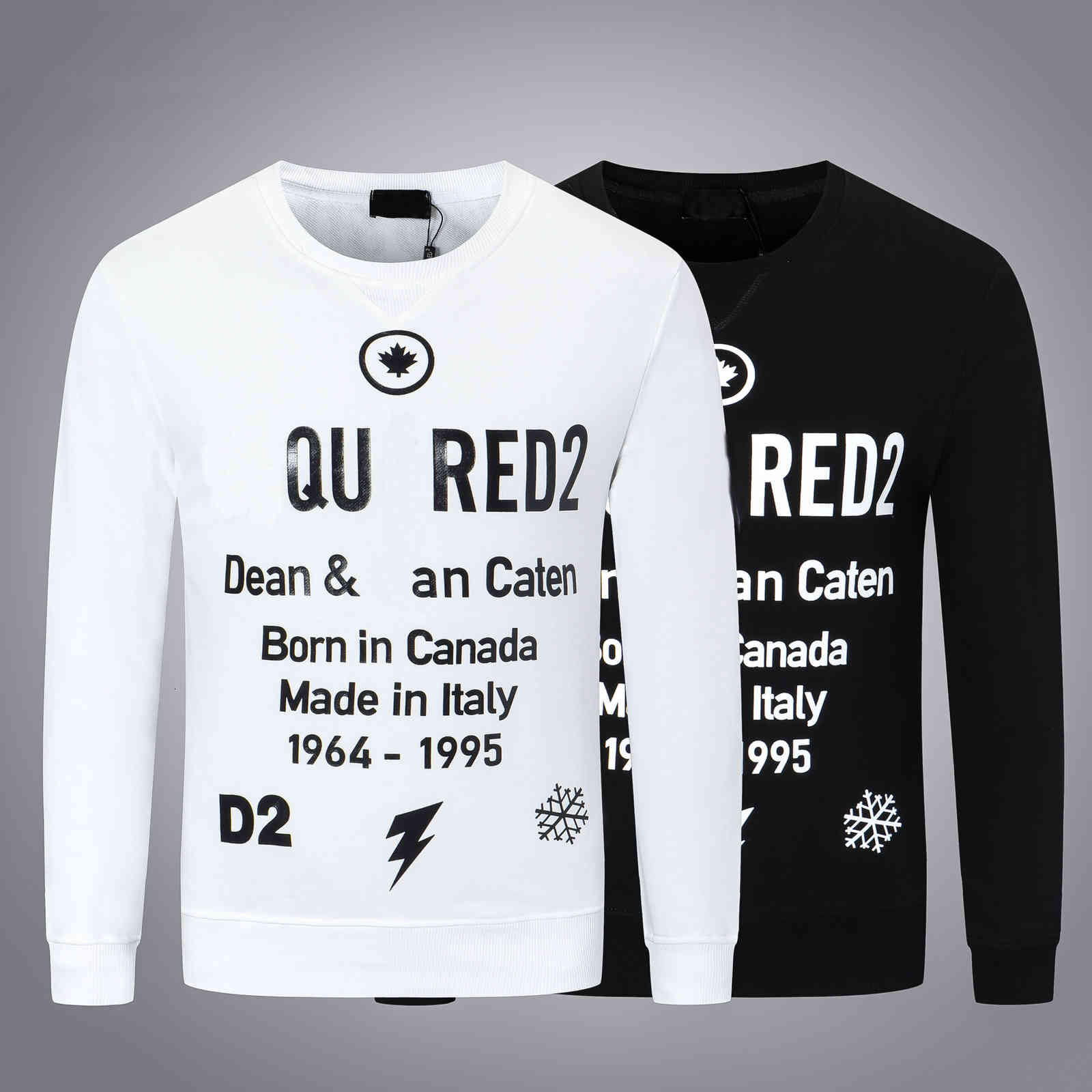 

Hoody New Mens Designer Hoodies Italy fashion Sweatshirts Autumn Print D2 Hoodie Male Top Quality 100% Cotton Tops DS311 ds\u000fquared2, White
