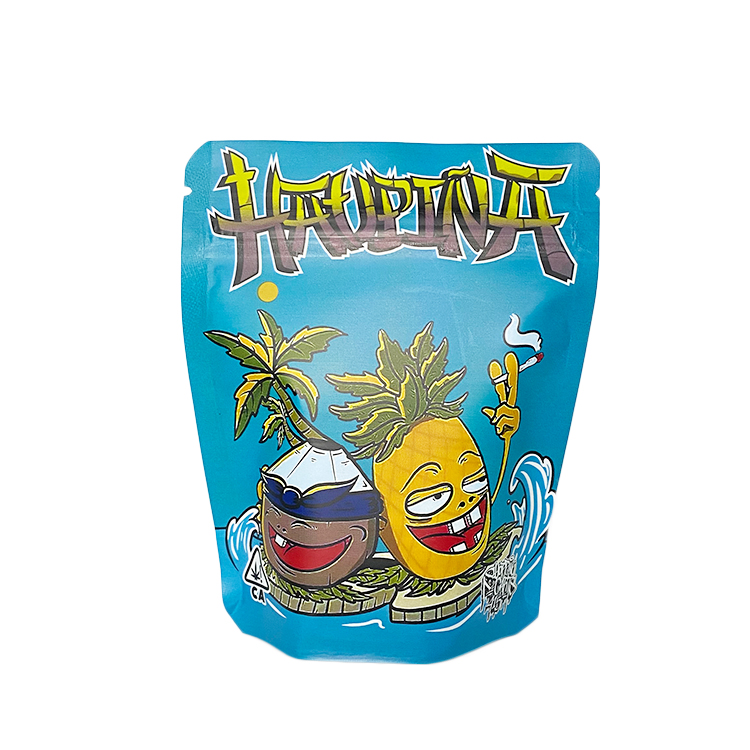 

Wholesale 3.5 g Haupina matte cover window back plastic Mylar bags ready to ship flower cookie packaging bag