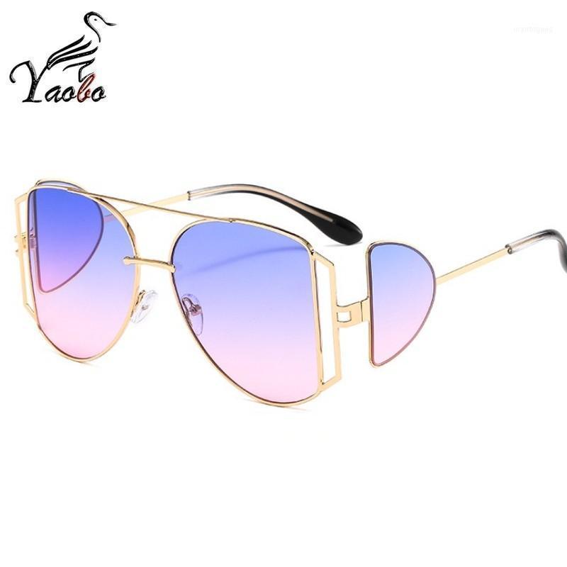 

Sunglasses Unisex 4-Lens Polygon Women Men Windproof Spectacles Vintage Irregular Shield Glasses Oculos Double Beam Gafas1