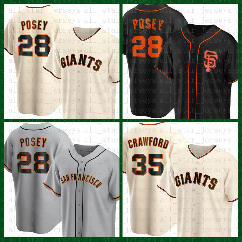 

San Francisco Baseball Jersey Giants Custom 28 Buster Posey 22 Will Clark 35 Brandon Crawford 40 Madison Bumgarner 45 Caleb Baragar, Blue;black
