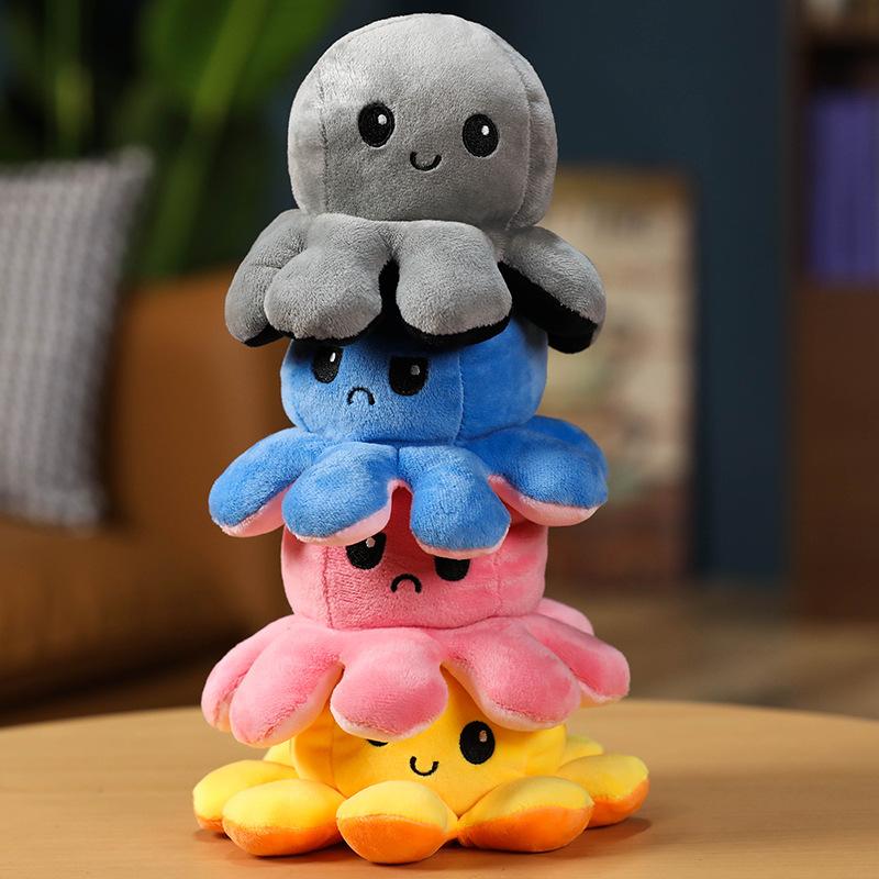 

Fast Shipping Reversible Flip Octopus Stuffed Plush Doll Soft Simulation Reversible Plush Toys Color Chapter Plush Doll Child Toys 2021
