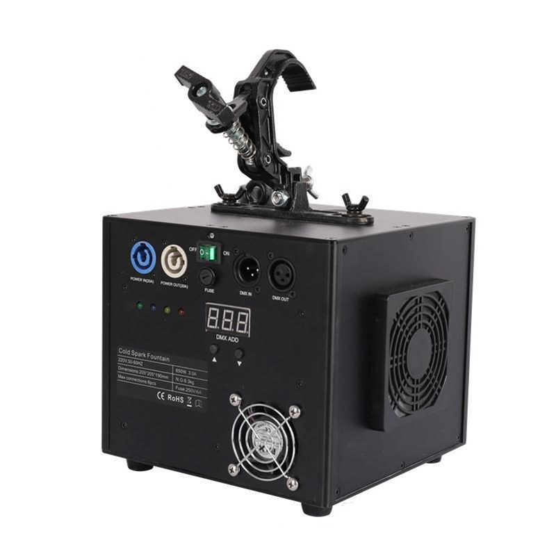 

650W Stage Lighting Upside Down Cold Fireworks Spark Machines with Remote Control and 2~5 Meters Jet Height Adjustable of Firworks Machine