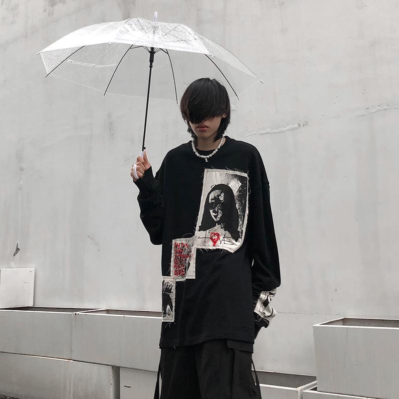 

New 2021 Black Gothic Hoodie Sweatshirt Mens Men Streetwear Casual Autum Clothes Hipster Spring Harajuku Funny Tops Males 04uf