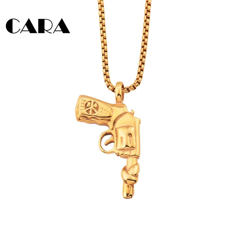 

Pendant Necklaces 2021 Pistol Revolver Necklace Top Quality 316L Stainless Steel Hip Hop Men Jewelry CAGF0468