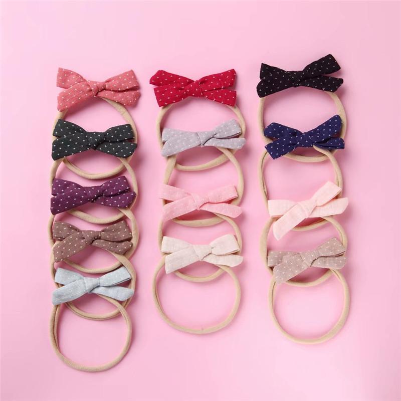 

Baby Nylon Headbands Hairbands Hair Cotton Small Bow Elastics for Baby Girls Newborn Infant Toddlers Kids