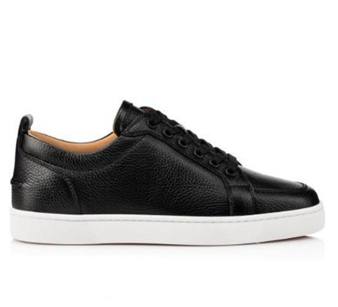 

[Original Box] Elegant Designer Mens Red Bottom Sneakers Shoes With Top Quality Women,Man Rantulow Leather Casual Flat White,Black,Nude