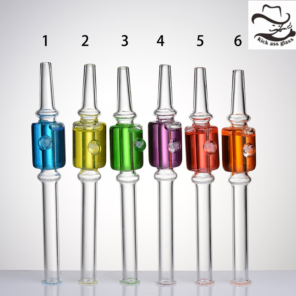 

Smoking Hookah accessories Glass nectar collector straw with liquid glycerin inside oil cooling 160mm NC Kit dab rig 1847