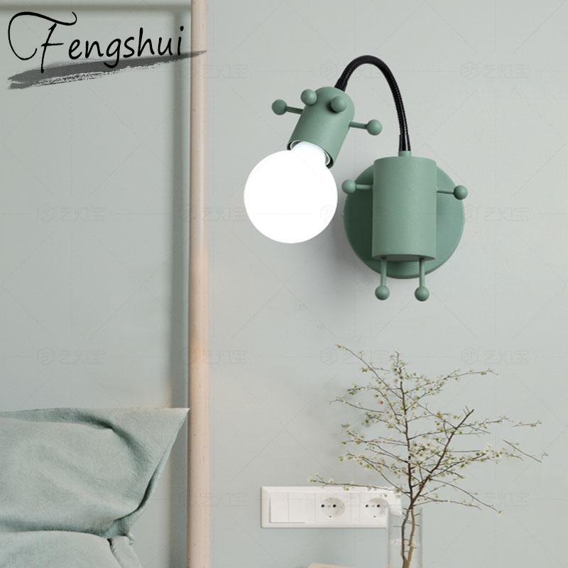 

Nordic LED Iron Acrylic Wall Lamp Lights For Home Reading Wall Sconce Lamps Bedroom Bedside Children's Room Boy/Girl Light