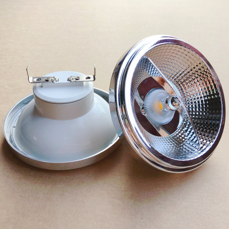 

AR111 LED Spotlight Light Dimmable Lamp 12W G53/GU10 Bulb COB ES111 LED AC110V 220V DC12V Warm White Cold White