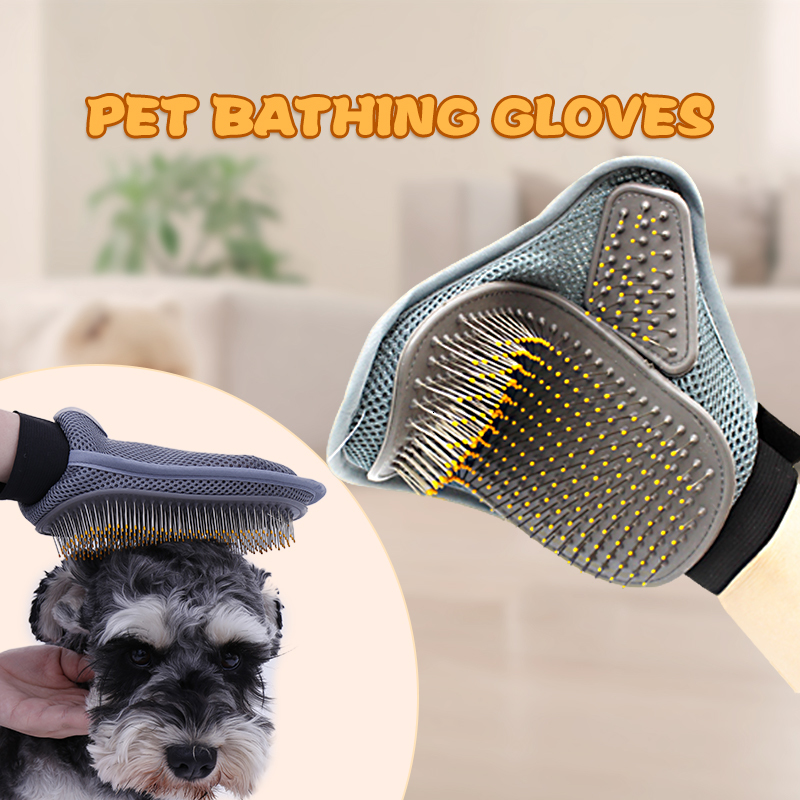 

2021 New Hair Efficient Massage Smooth, Fur Glove, Touch Brush, Dog 584i, Gray