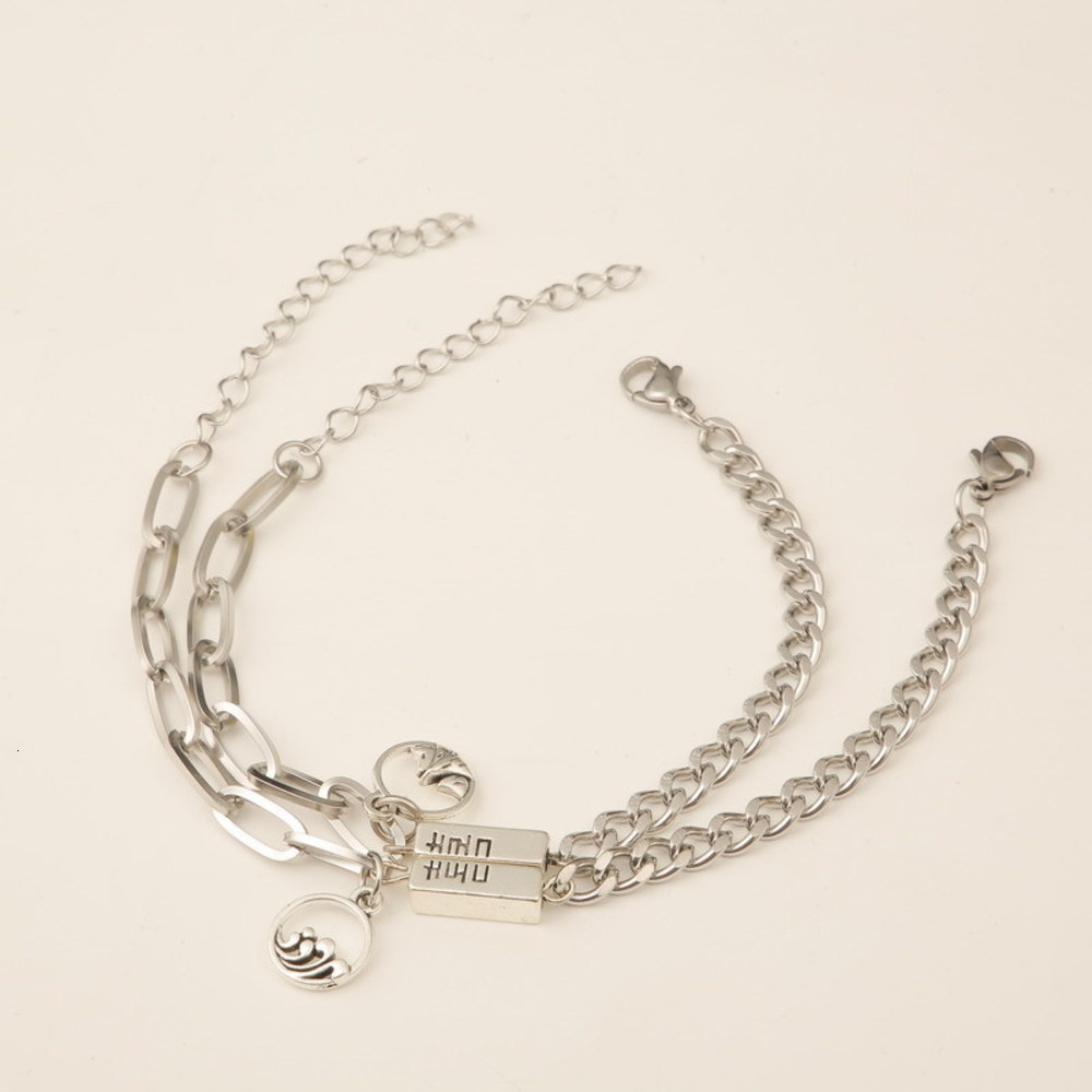 

Haishishanmeng bracelet for men and women, Golden;silver